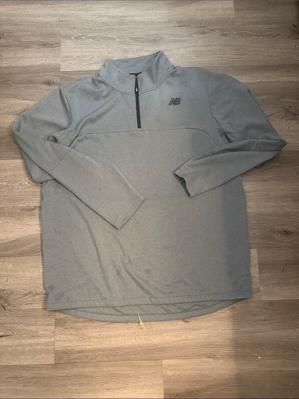 New Balance Light Gray Half-Zip Performance Pullover